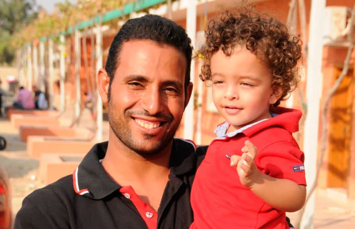 Man with child