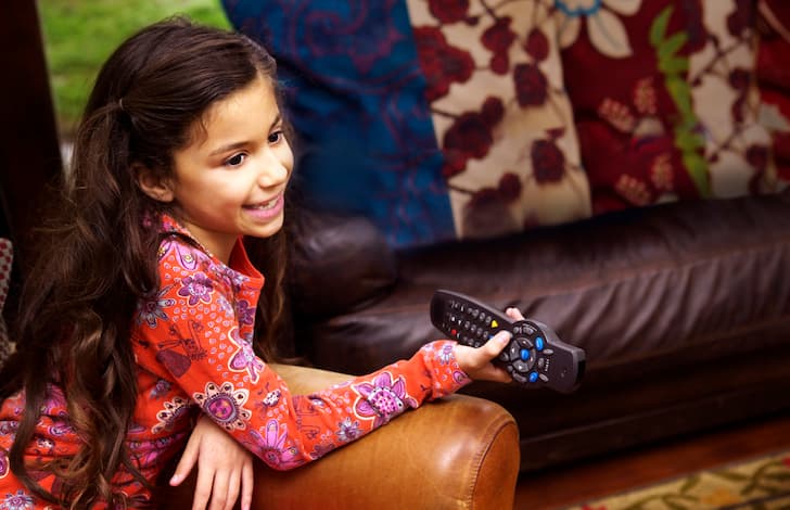 Girl with a remote control